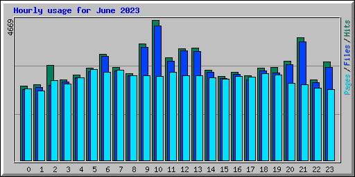 Hourly usage for June 2023