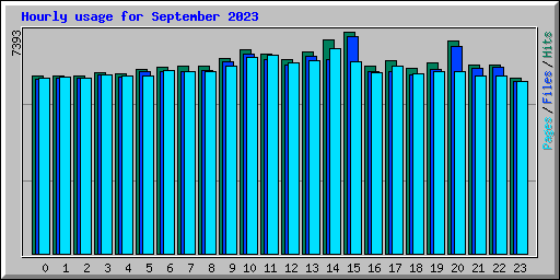 Hourly usage for September 2023