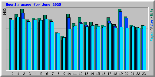 Hourly usage for June 2025