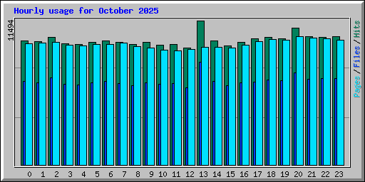 Hourly usage for October 2025