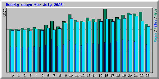 Hourly usage for July 2026